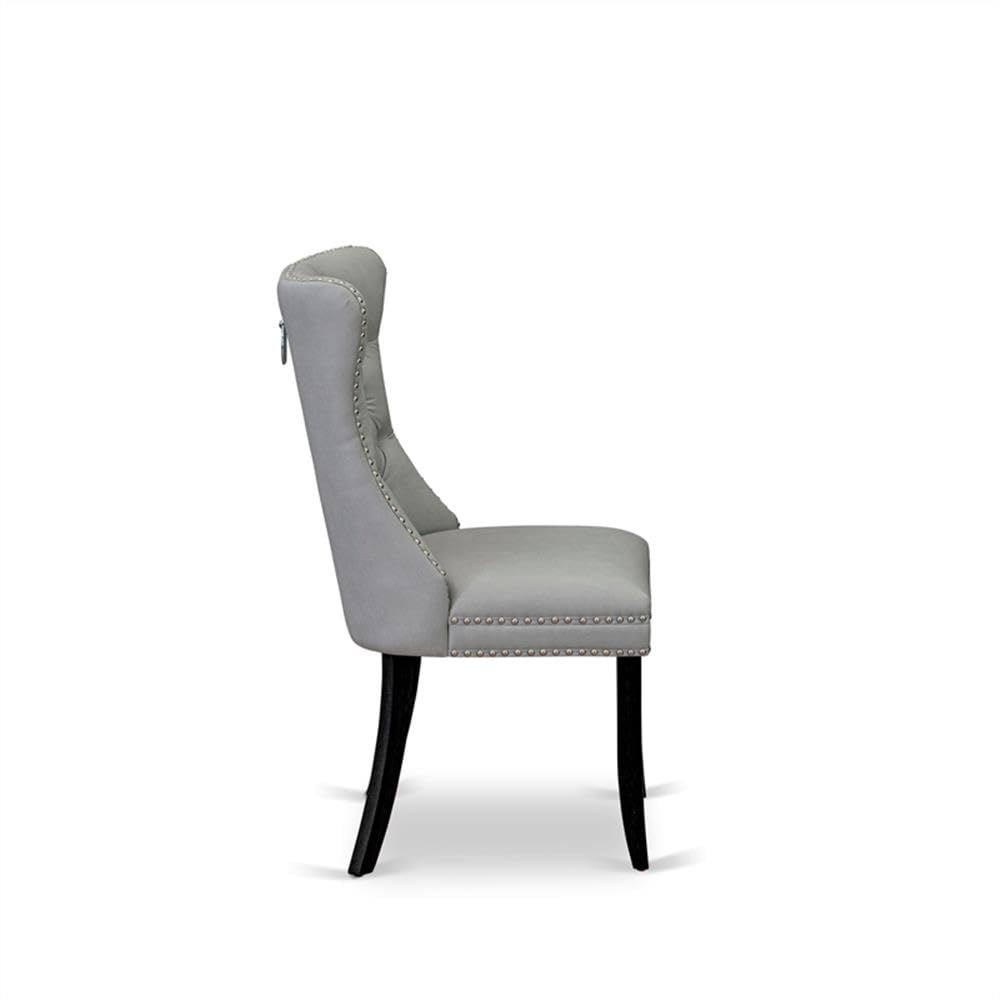 Light Gray Faux Leather Dining Chair J34764