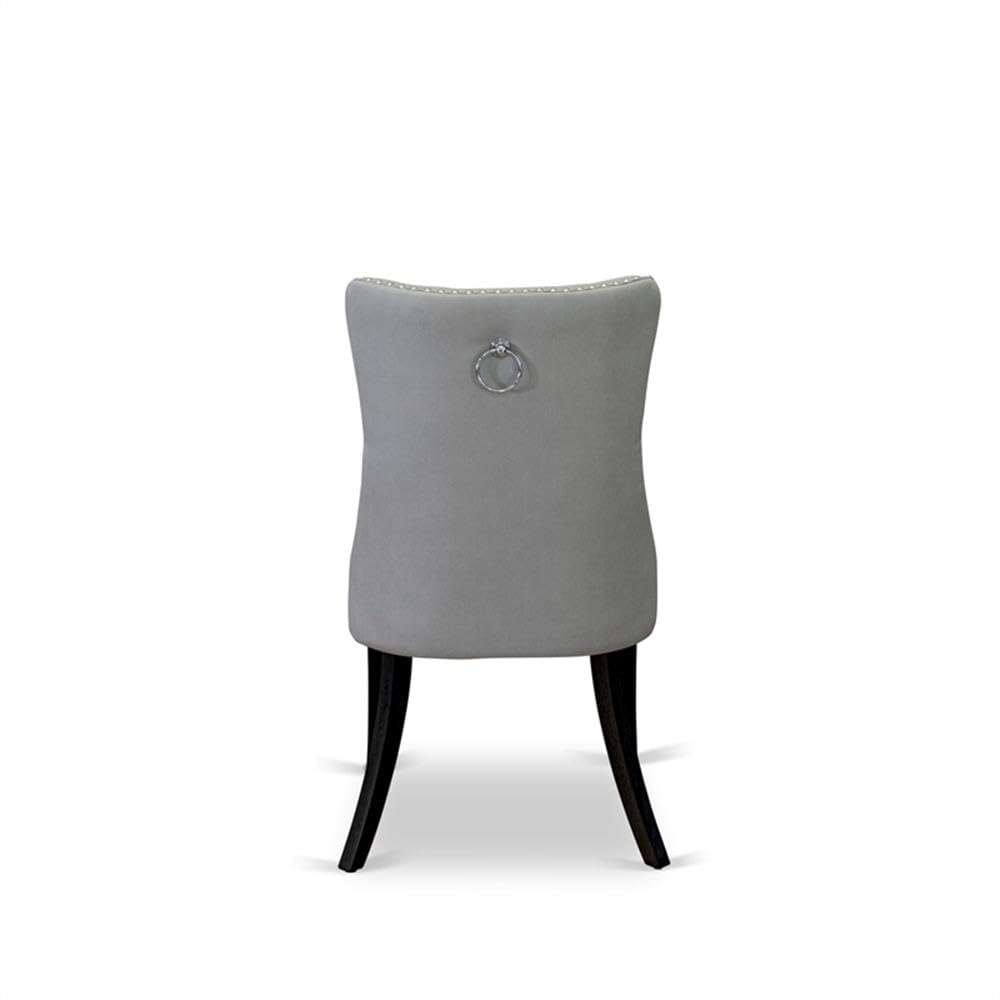 Light Gray Faux Leather Dining Chair J34764