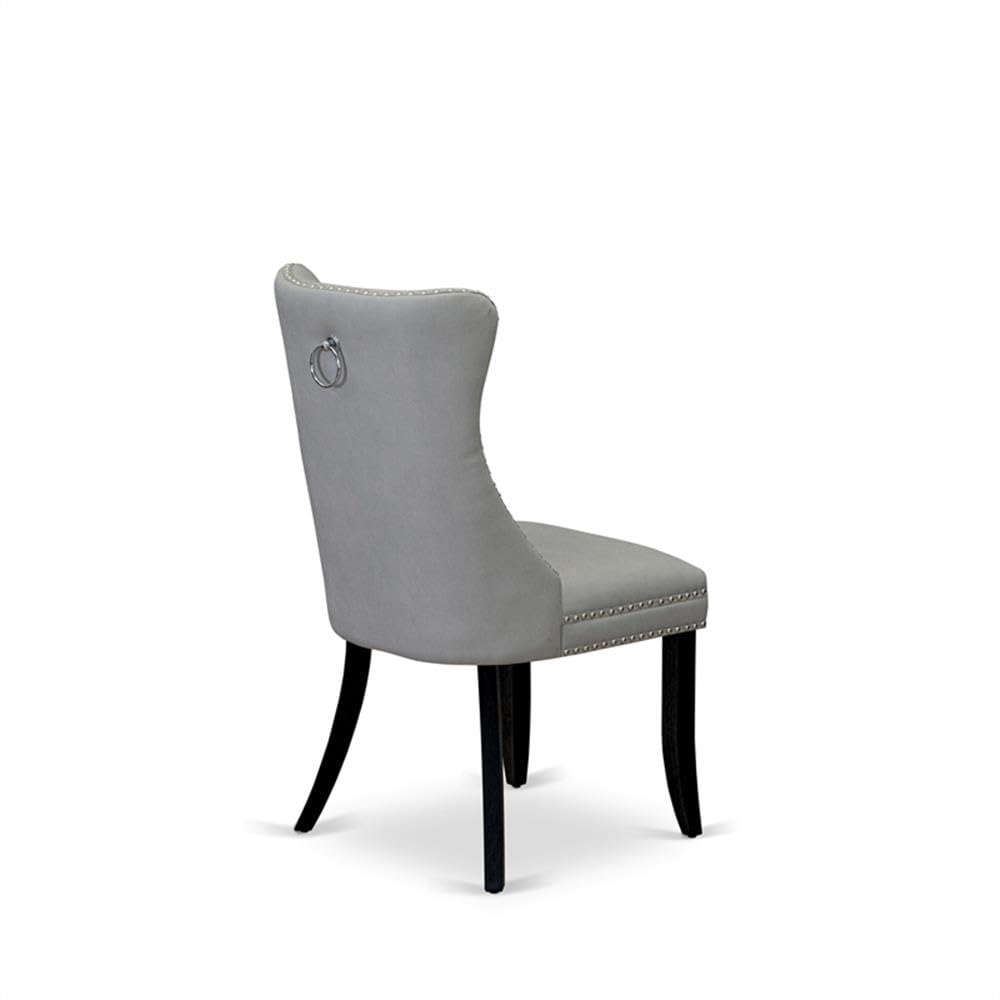 Light Gray Faux Leather Dining Chair J34764