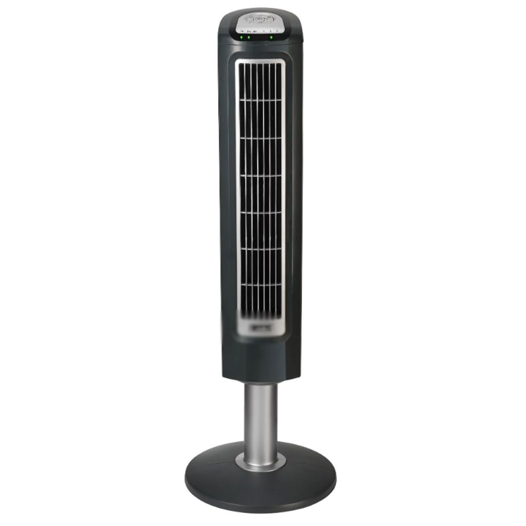 38" 3-Speed Oscillating Fan with Remote and Timer Gray Q3518