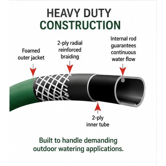 Heavy Duty 3/4 Inch x 100 FT Garden Hose F398