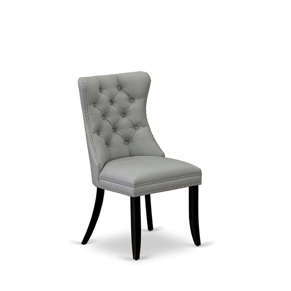 Light Gray Faux Leather Dining Chair J34764