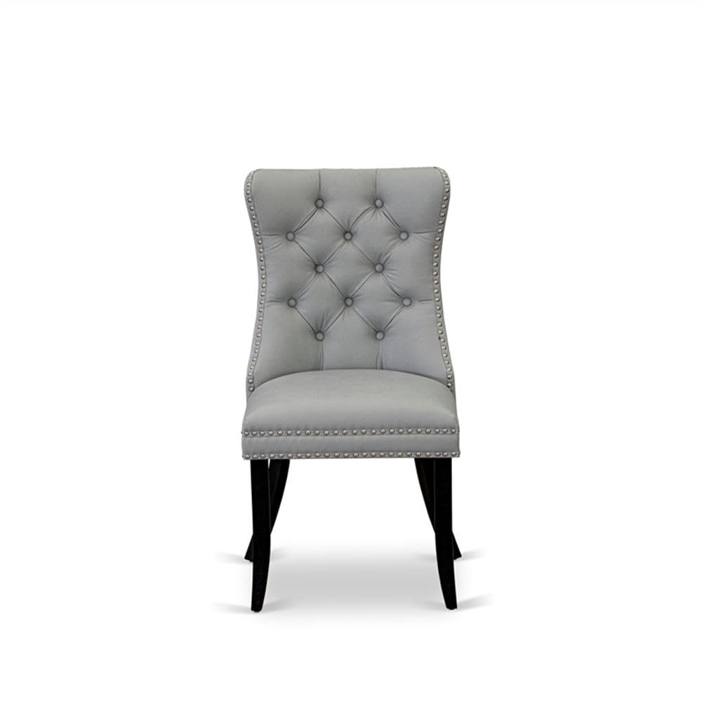 Light Gray Faux Leather Dining Chair J34764
