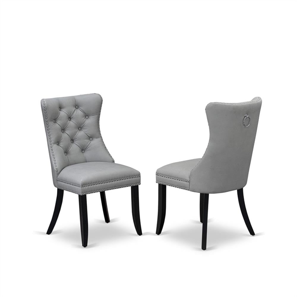 Light Gray Faux Leather Dining Chair J34764