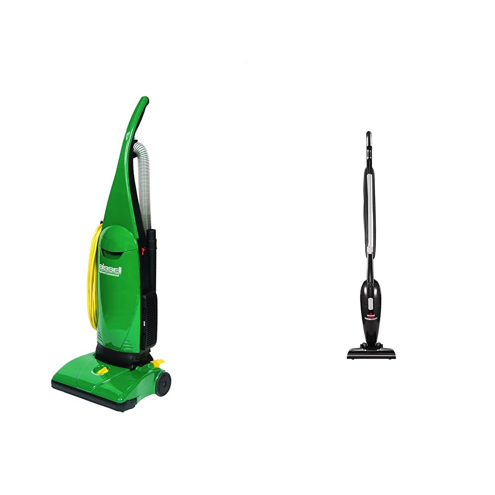 Bagged Lightweight Upright Vacuum Cleaner & Bagless Stick Vacuum with Crevice Tool E63311