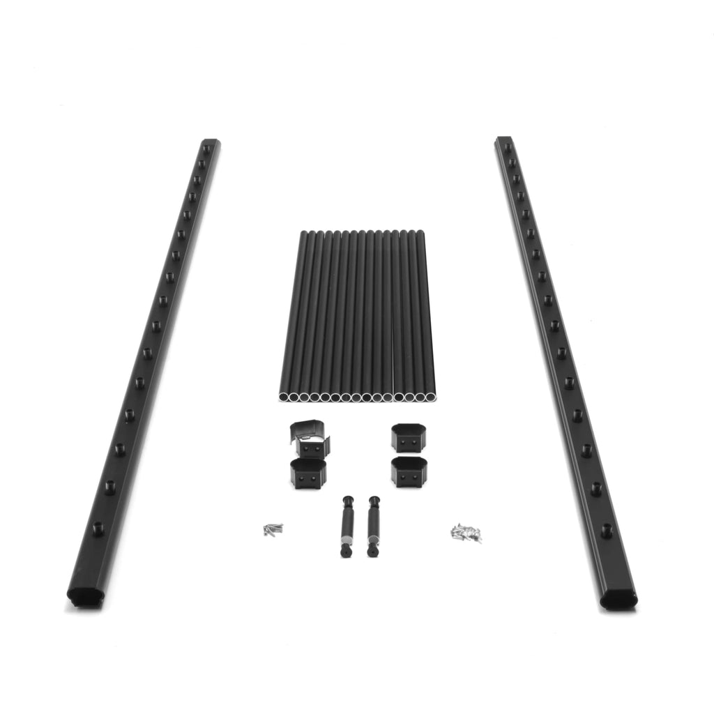 Aluminum Textured Black Line Rail Kit Y740