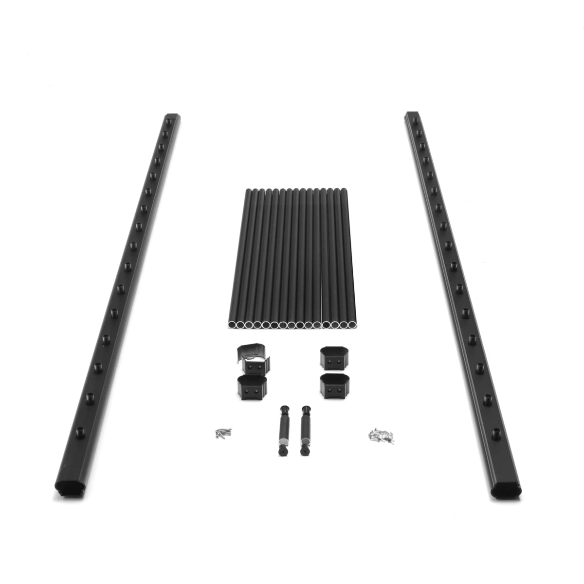 Aluminum Textured Black Line Rail Kit Y740