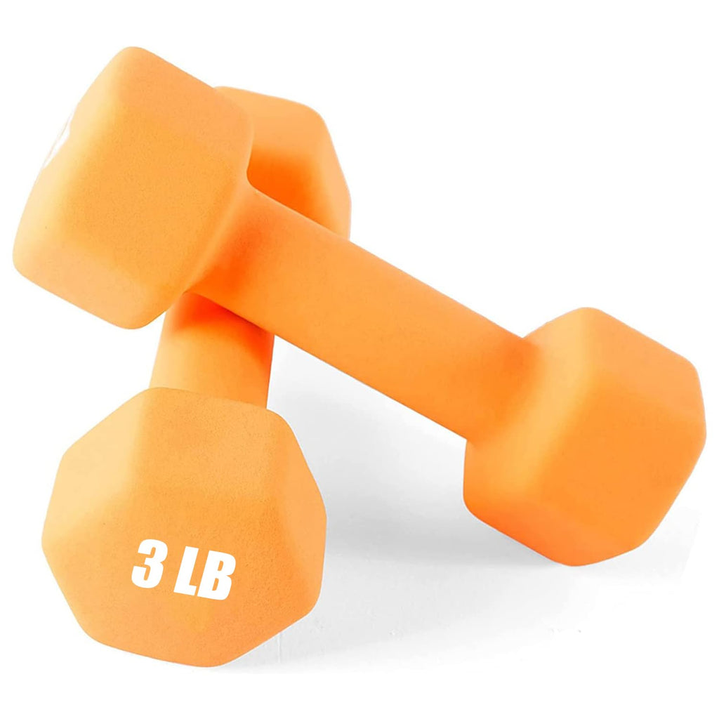 Neoprene Dumbbells Set, 1-15 LB, Anti-Slip, Hex Shape N1038
