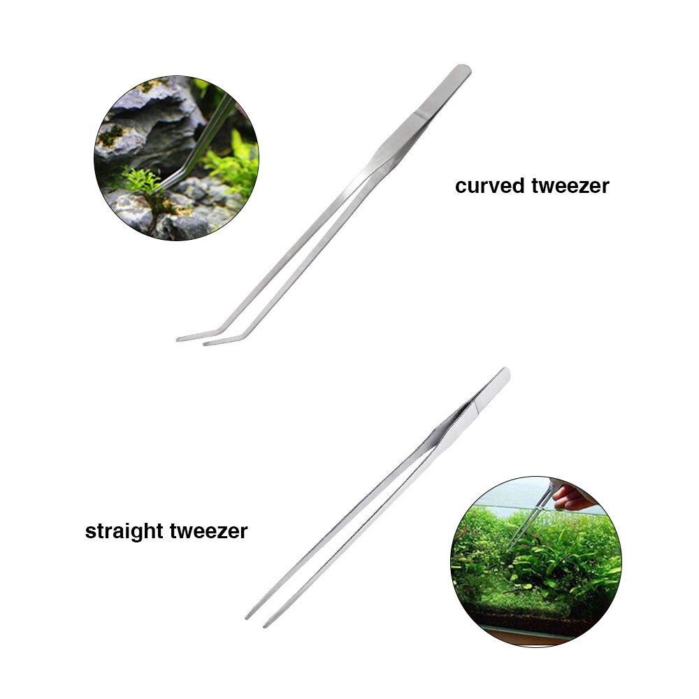 5 in 1 Aquarium Scissors Tweezers Spatula Stainless Steel Aquascaping Tools B999