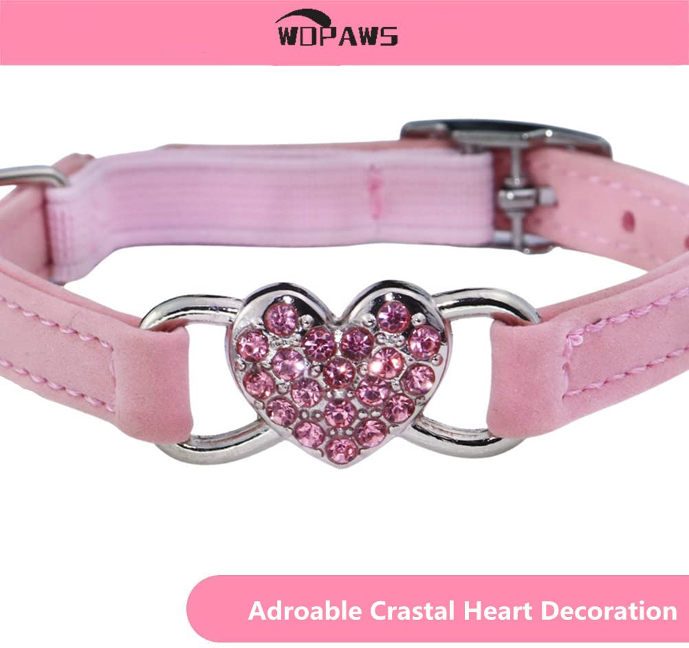 Pink Cat Collar with Safety Belt and Bell F5176
