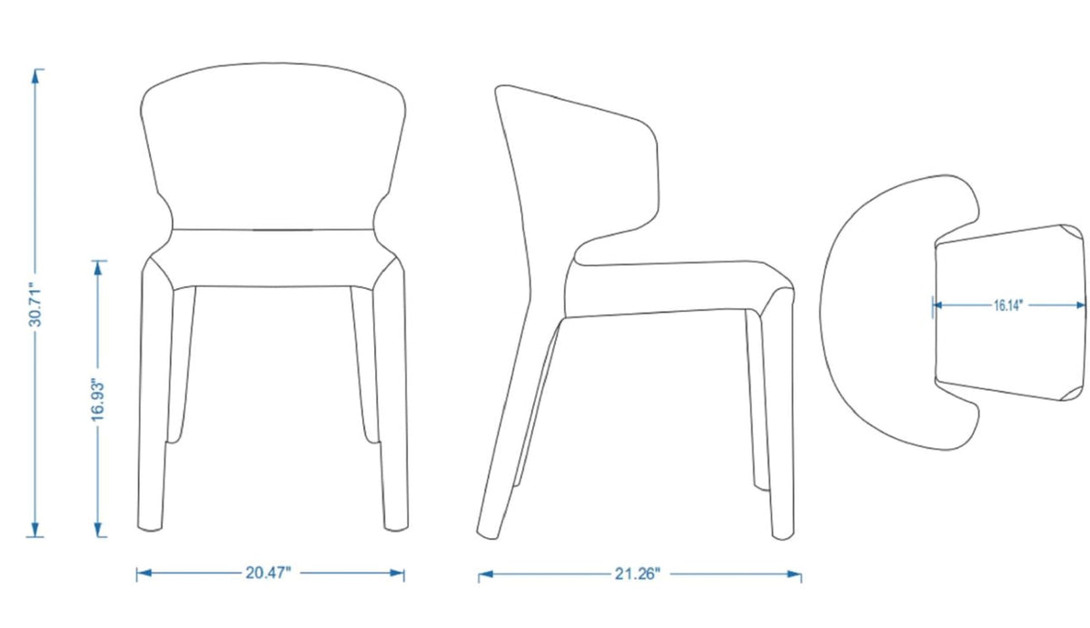 Black Upholstered Dining Chairs Set of 4 W216045
