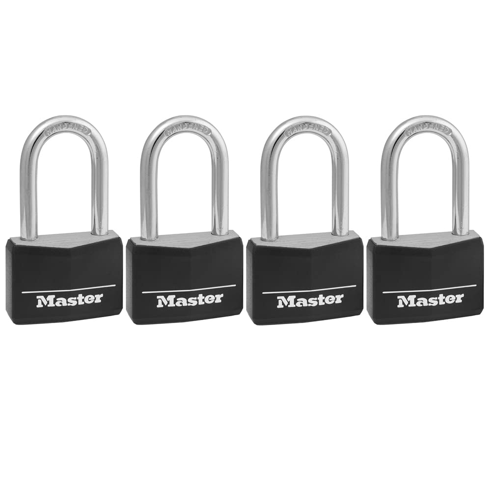 Aluminum Padlock with Key, 4 Pack T7860
