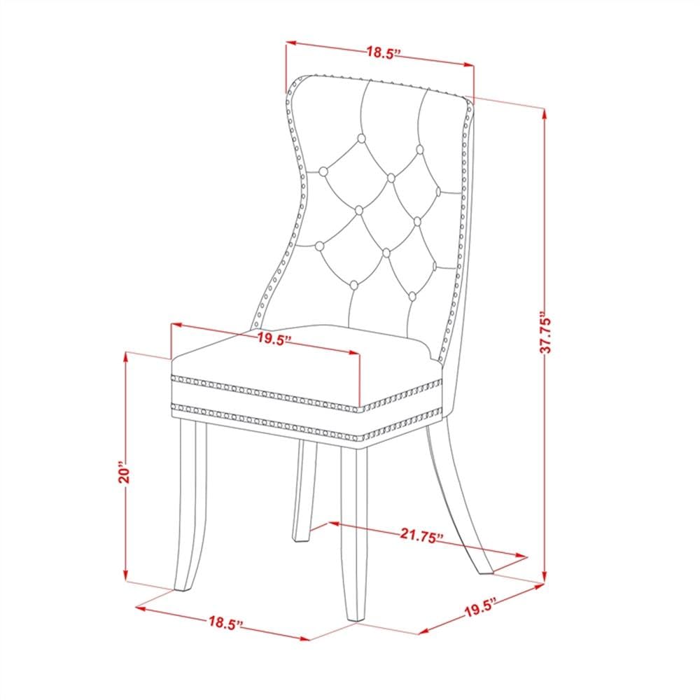 Light Gray Faux Leather Dining Chair J34764