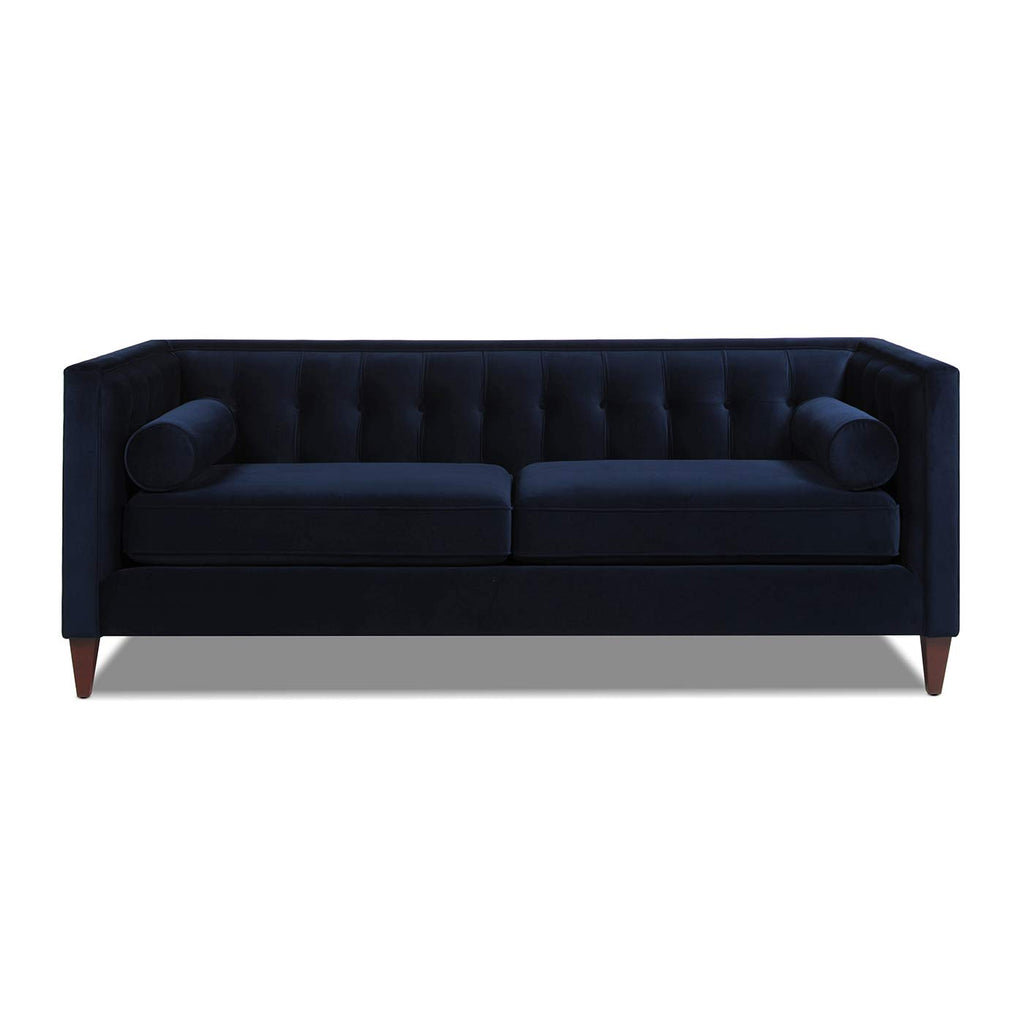 Dark Navy Blue Performance Velvet Tufted Sofa W13761
