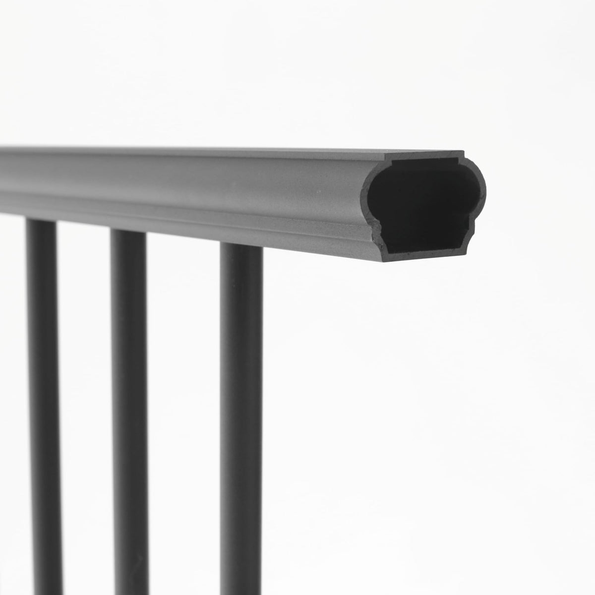 Aluminum Textured Black Line Rail Kit Y740