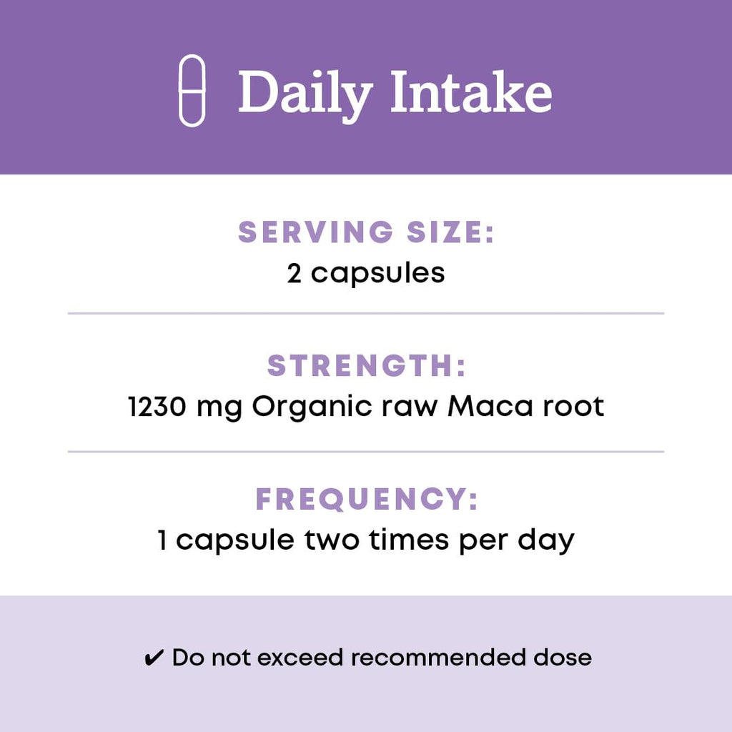 Organic Maca Root Herbal Supplement, 90 Count W189
