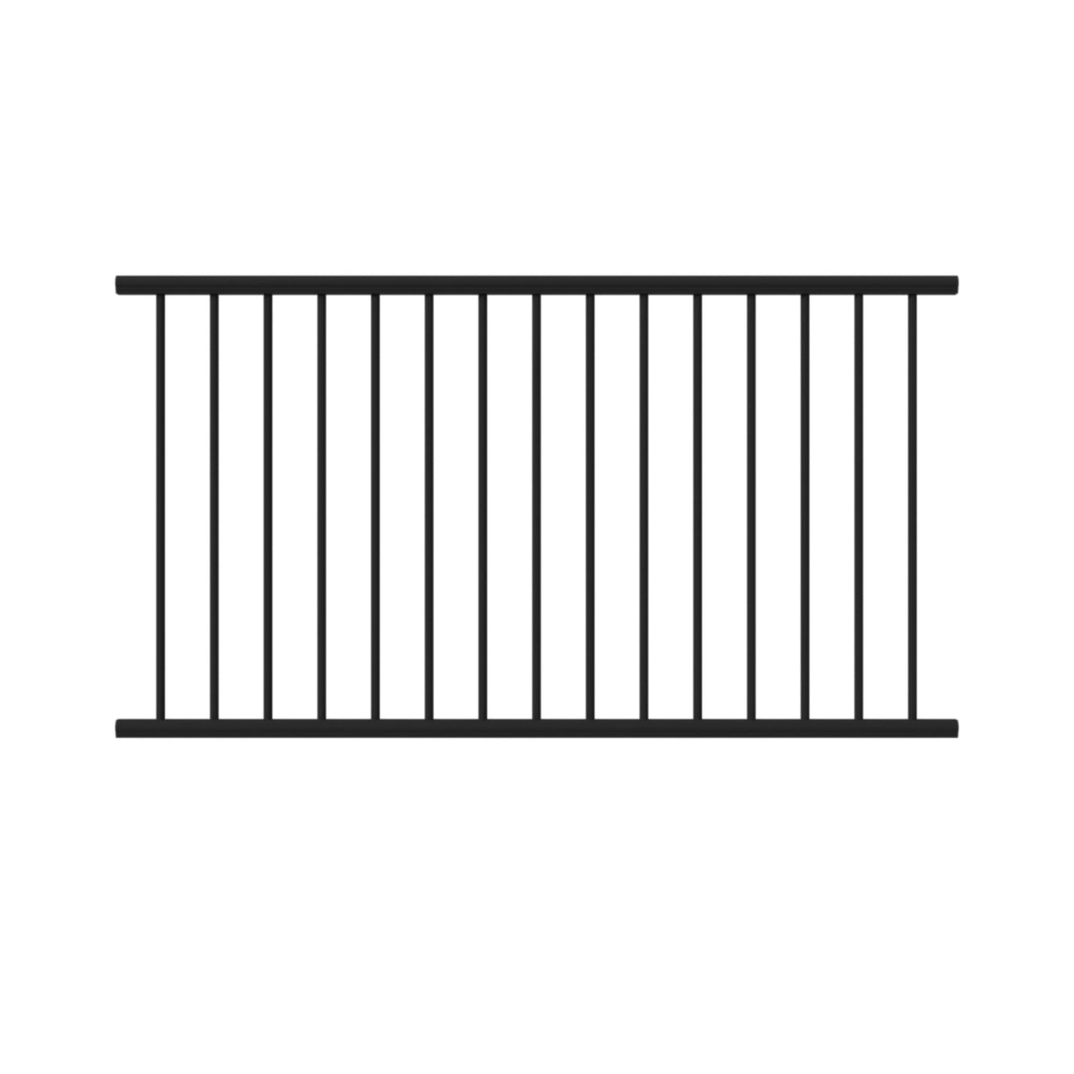 Aluminum Textured Black Line Rail Kit Y740