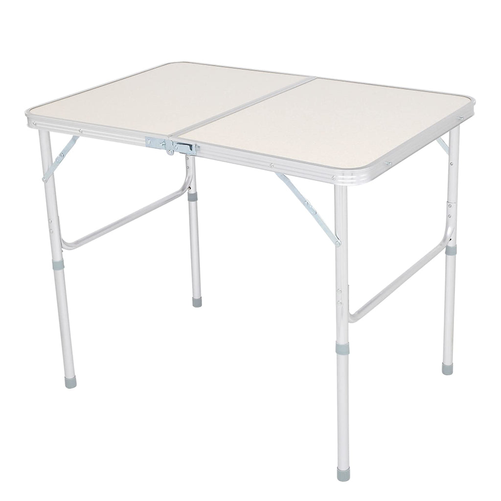 Folding Portable Camping Table 3 FT Aluminum White C1727