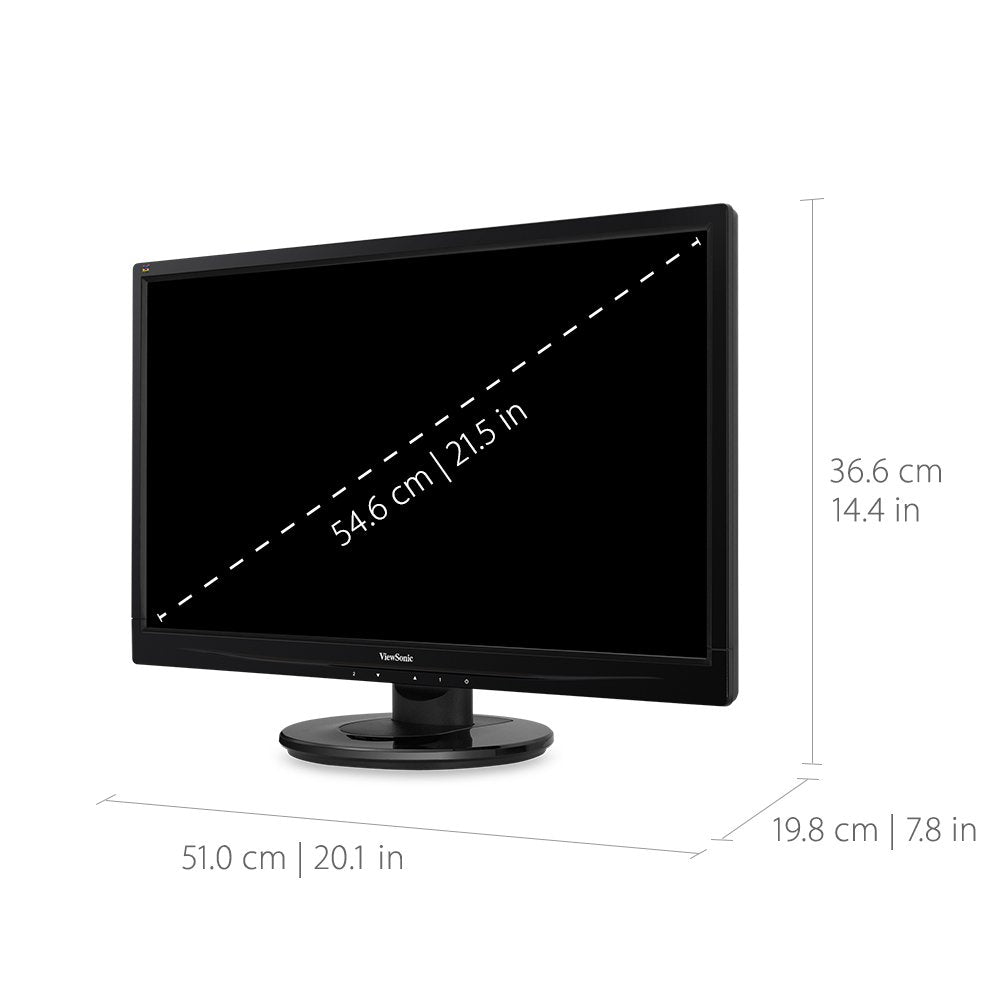 22 Inch Full HD 1080p LED Monitor with HDMI and VGA Inputs, Black Z366692
