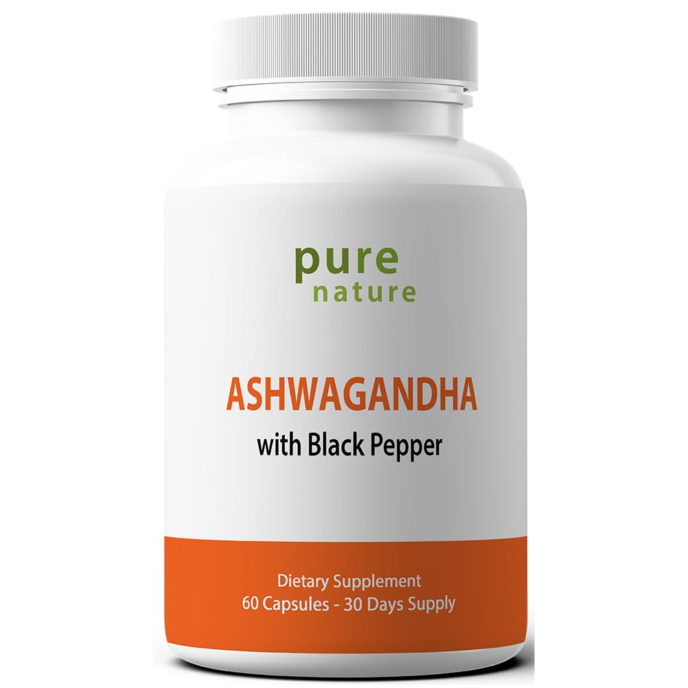 Ashwagandha with Black Pepper Extract 60 Veggie Capsules O408