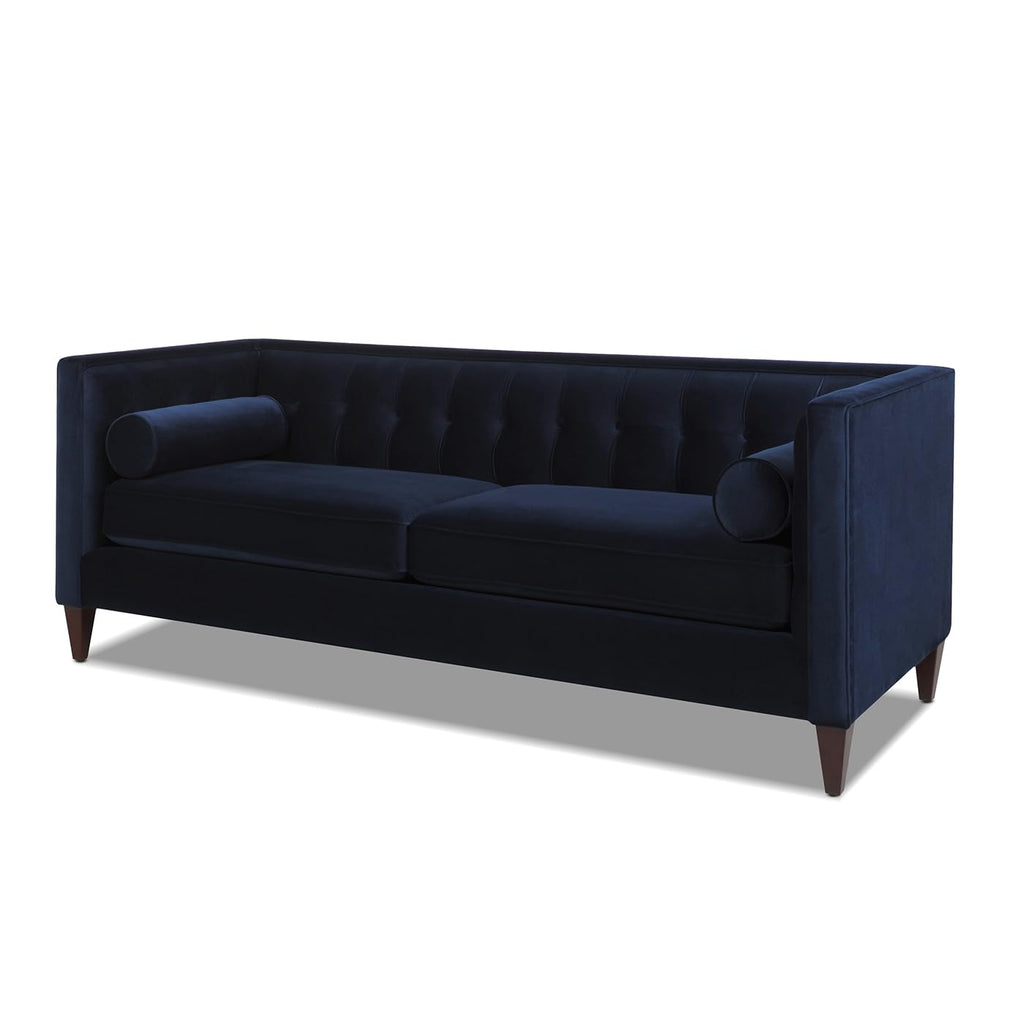 Dark Navy Blue Performance Velvet Tufted Sofa W13761