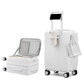 20 Inch White Hard Shell Carry on Luggage with Wheels K301624