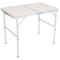 Folding Portable Camping Table 3 FT Aluminum White C1727