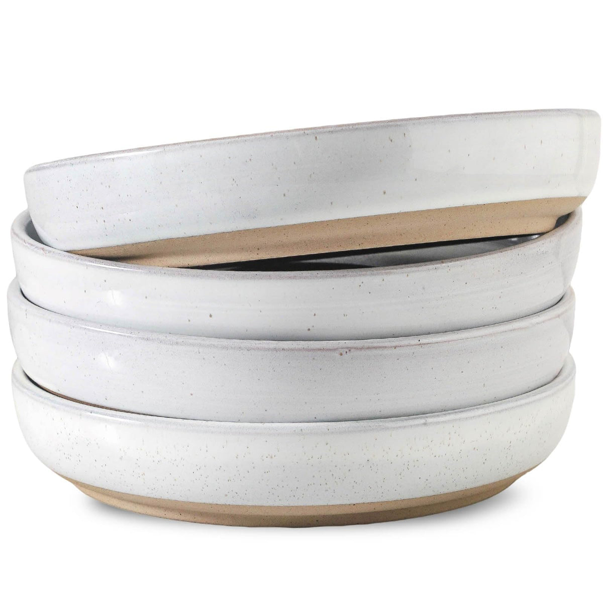 White Ceramic Pasta Bowls Set of 4, 26 oz Z1782