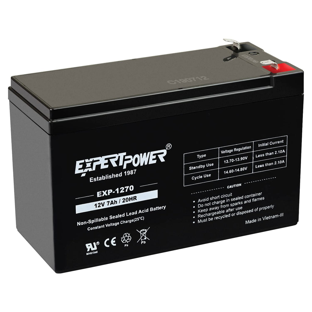 12V 7Ah Rechargeable SLA Battery with F1 Terminals U871475
