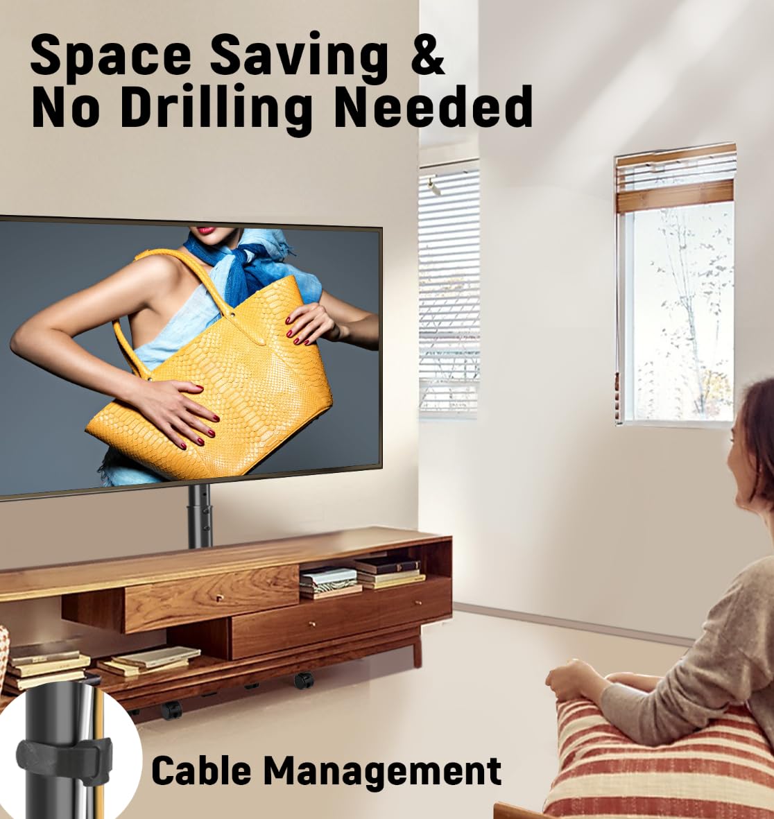 Rolling TV Stand for 13-50 Inch TVs H1863
