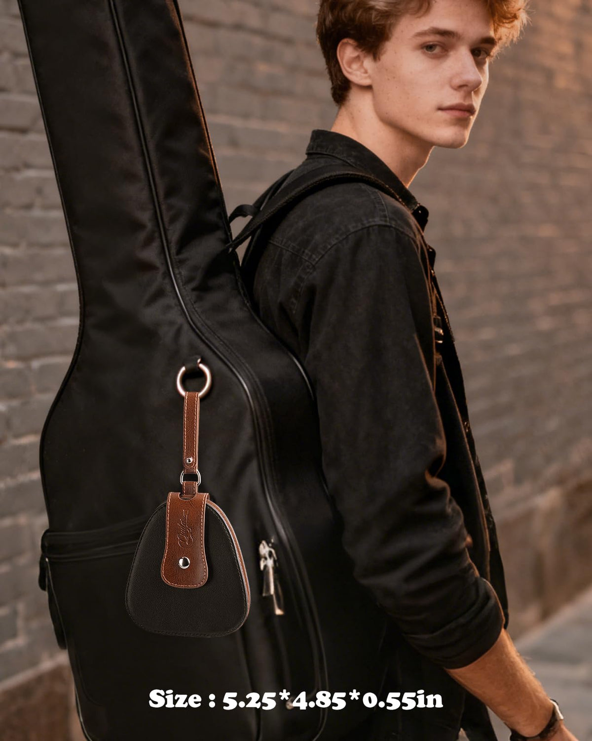 Guitar Picks Holder PU Leather Bag X792