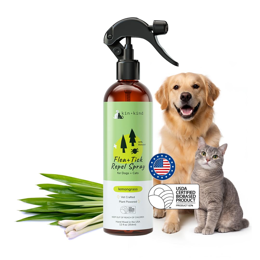 Lemongrass Flea & Tick Repel Coat Spray for Dogs & Cats 12 fl oz B985
