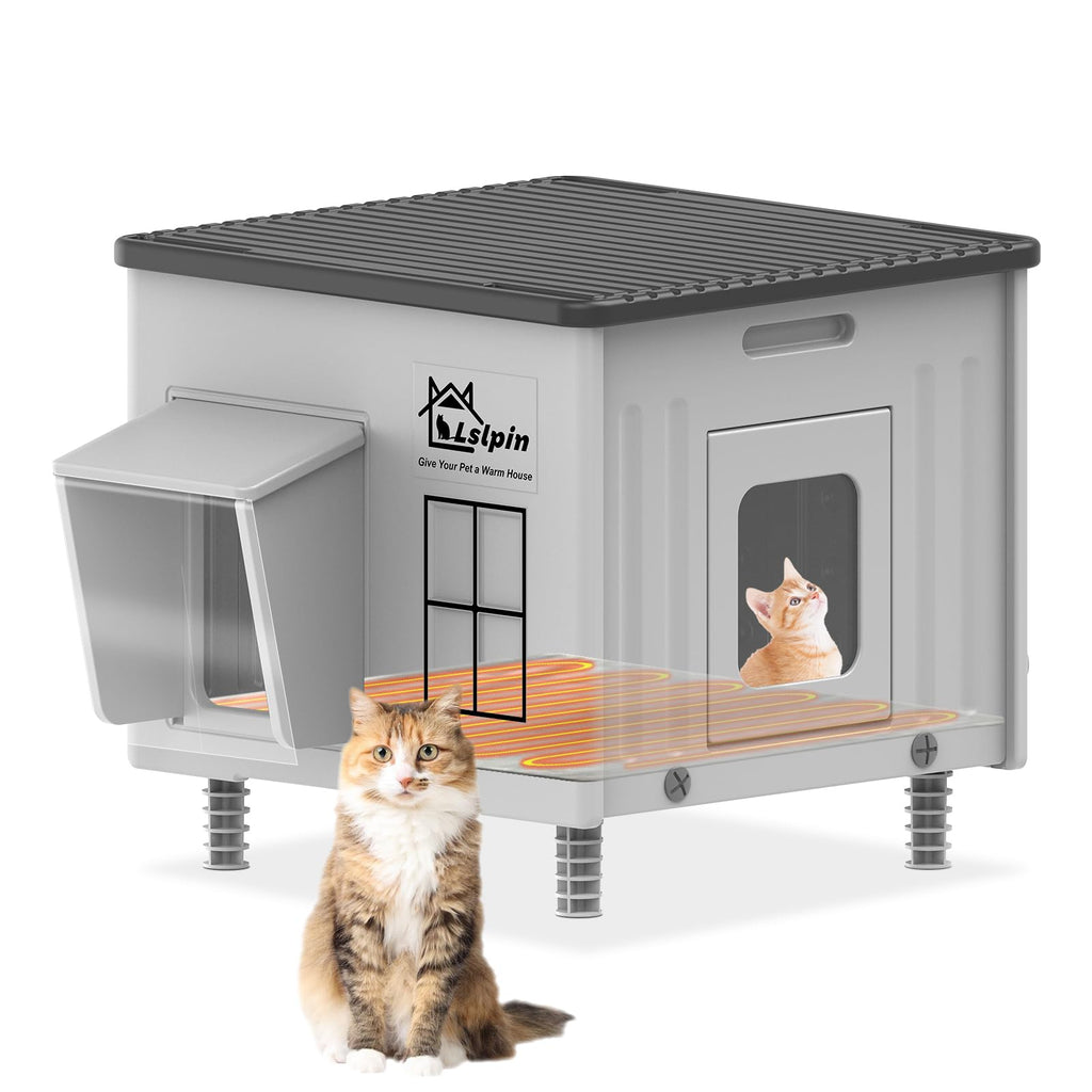 Heated Insulated Elevated Cat House M850