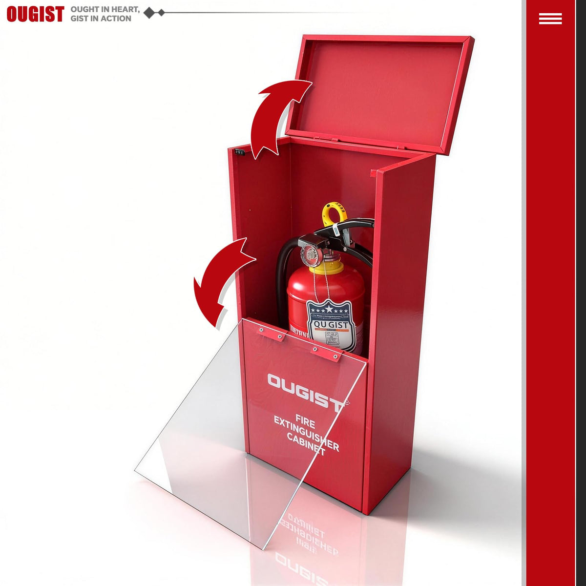 Fire Extinguisher Cabinet with Acrylic Window S290