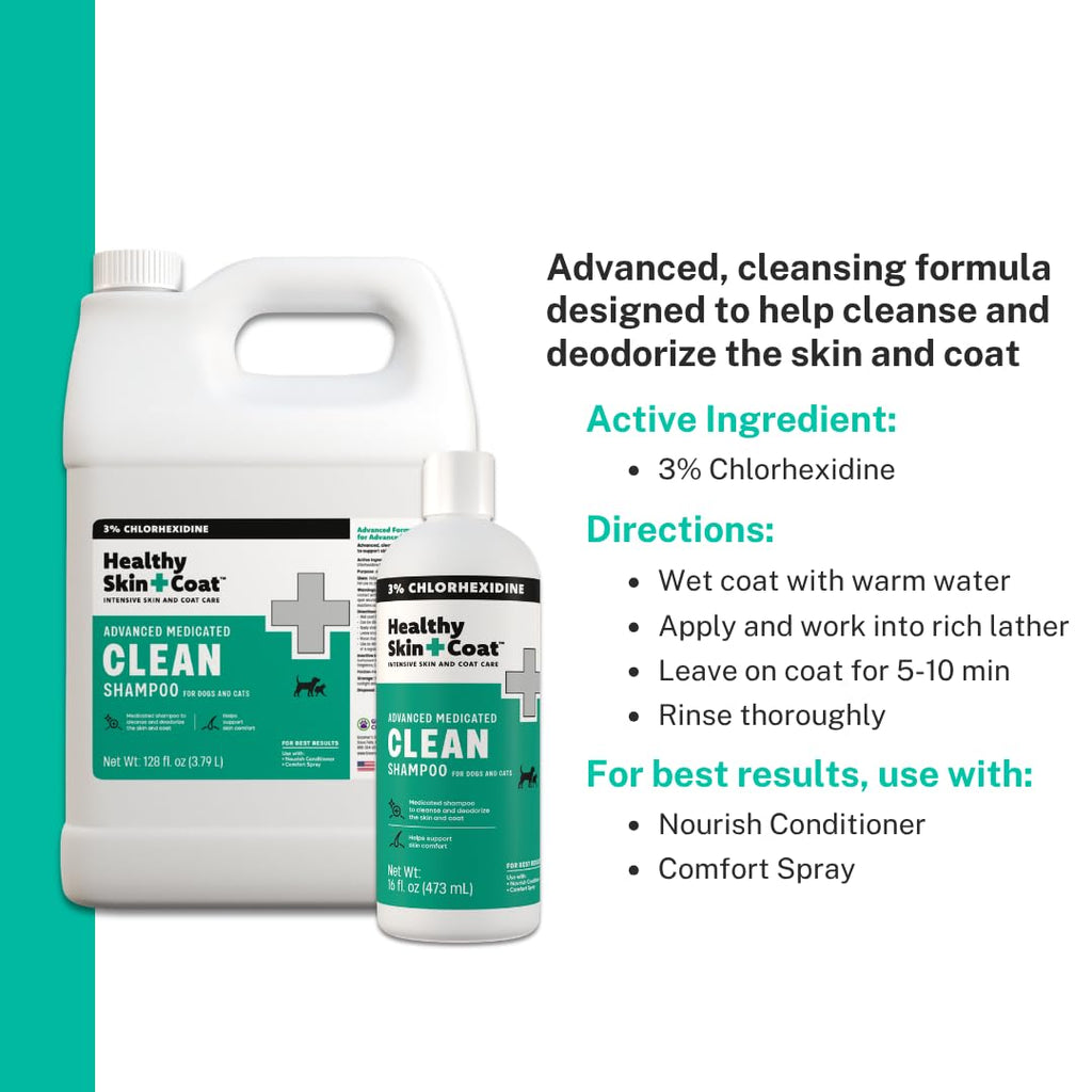 Medicated Chlorhexidine Dog Shampoo 3%, 1 Gallon Y428371