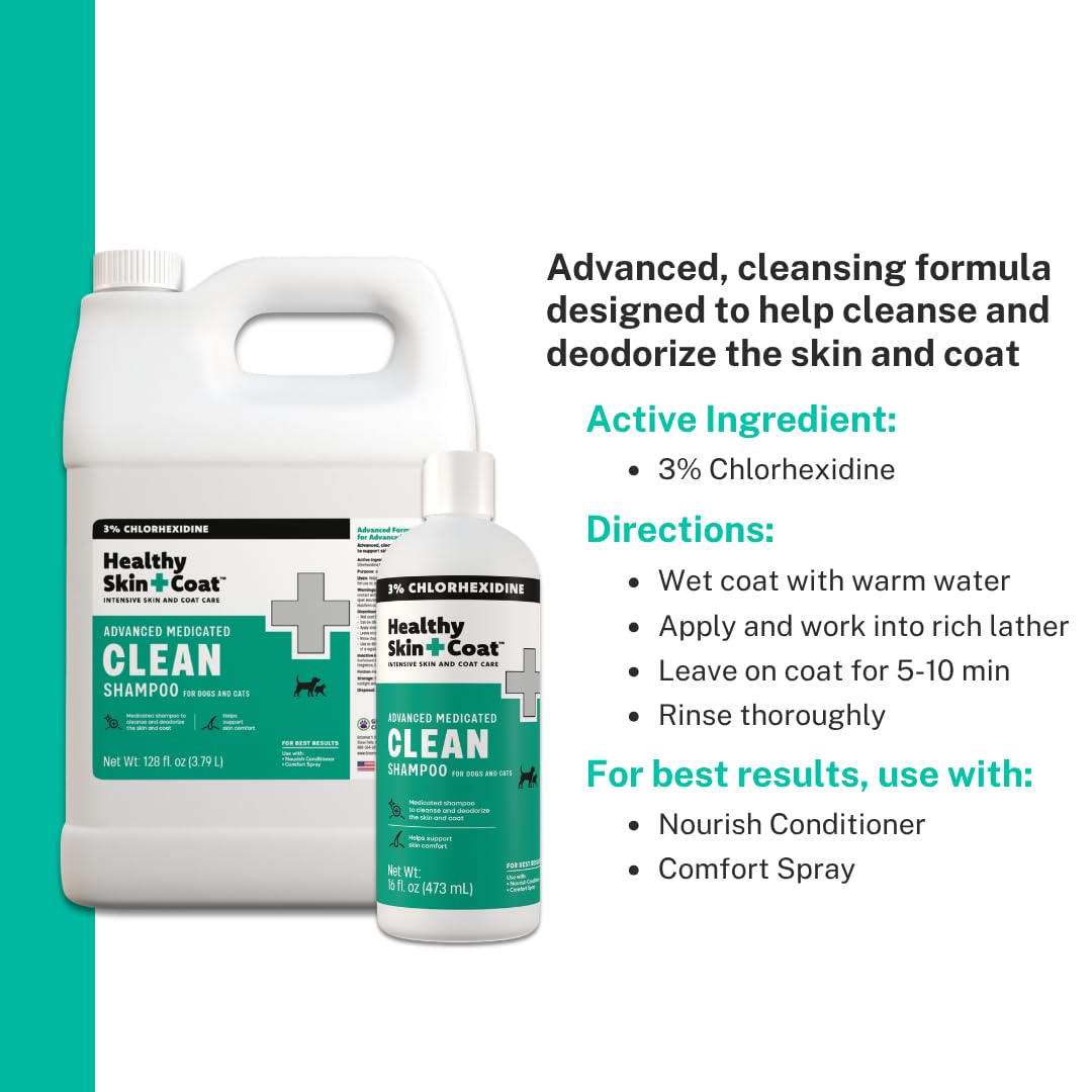 Medicated Chlorhexidine Dog Shampoo 3%, 1 Gallon Y428371