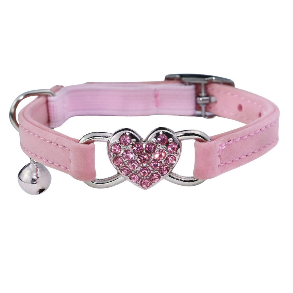 Pink Cat Collar with Safety Belt and Bell F5176