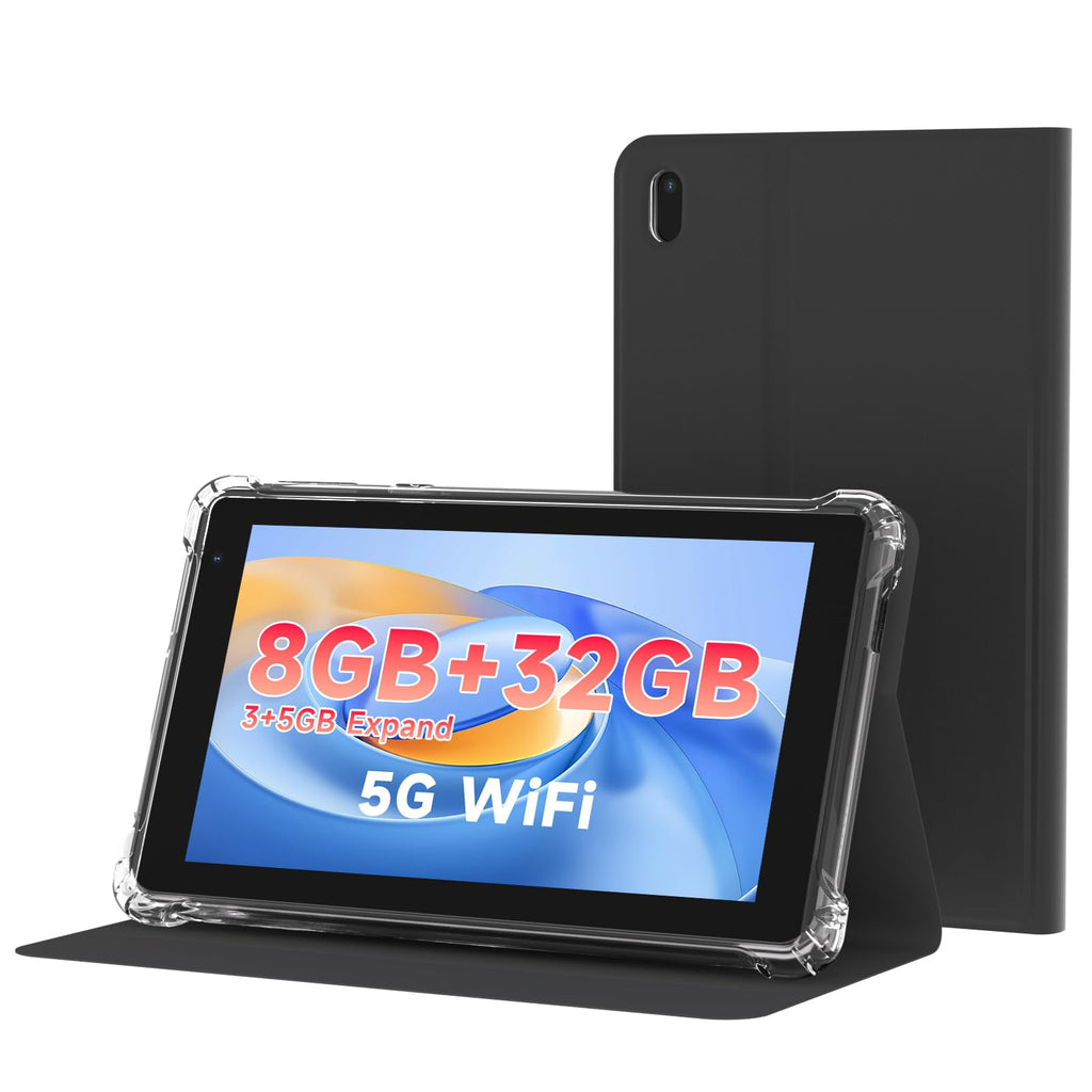 7 inch Android 14 Tablet with Case, 8GB RAM 32GB ROM, Black R977189