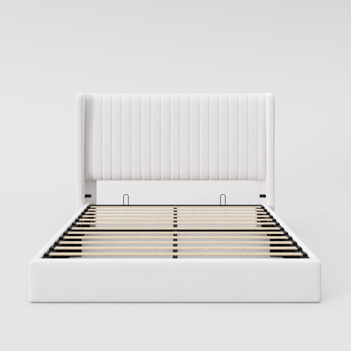 Queen Size Lift Up Storage Bed Frame White X903