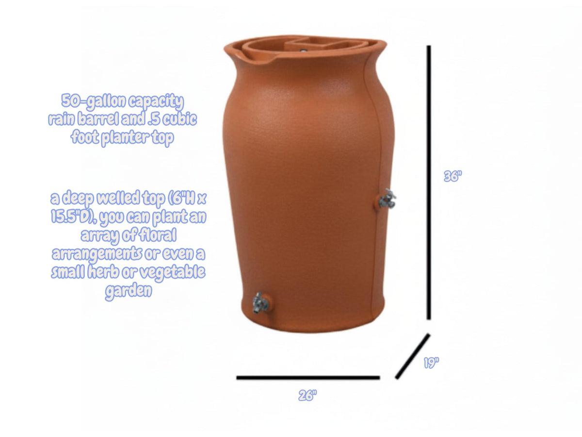 Terracotta 50-Gallon Rain Saver U1687