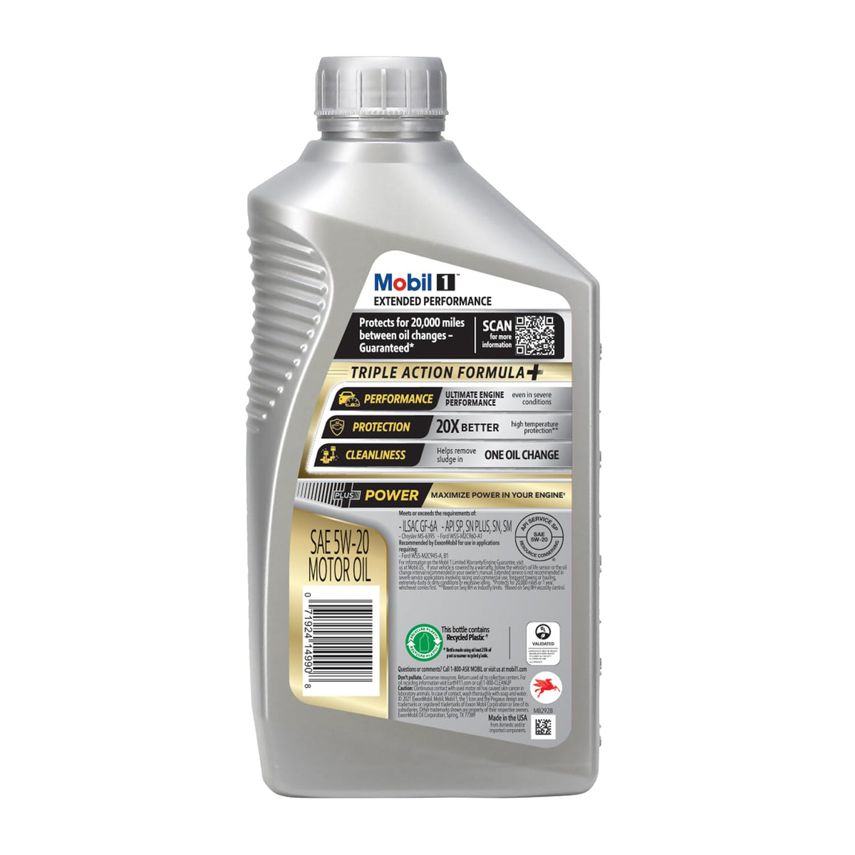 Full Synthetic Motor Oil 5W-20, 1 Quart (6-pack) J205