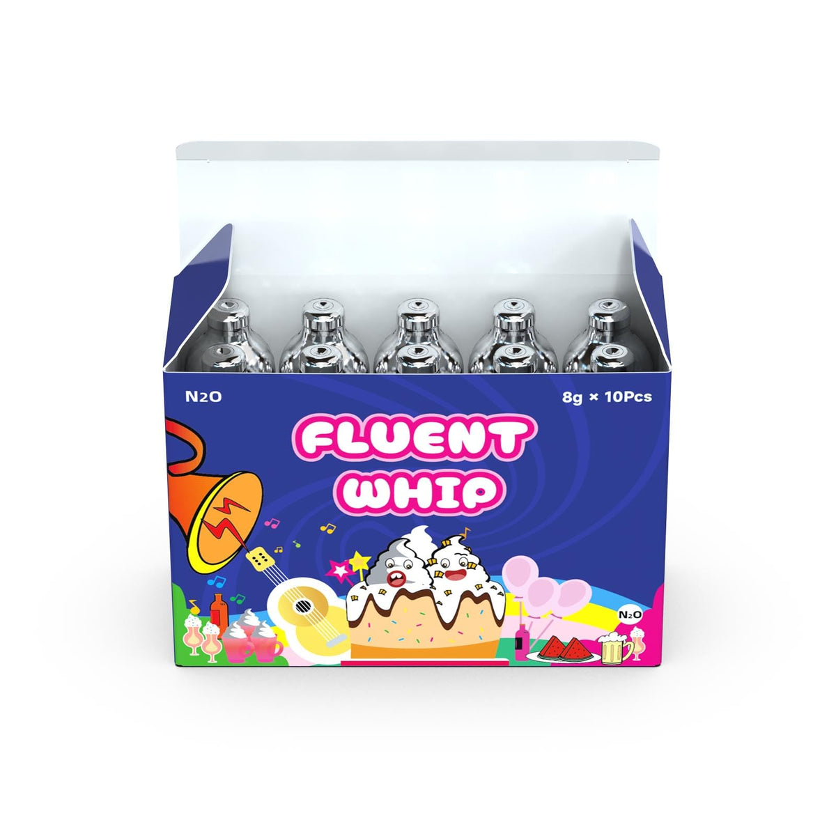8g Food Grade N2O Cream Chargers 10 Pack G173