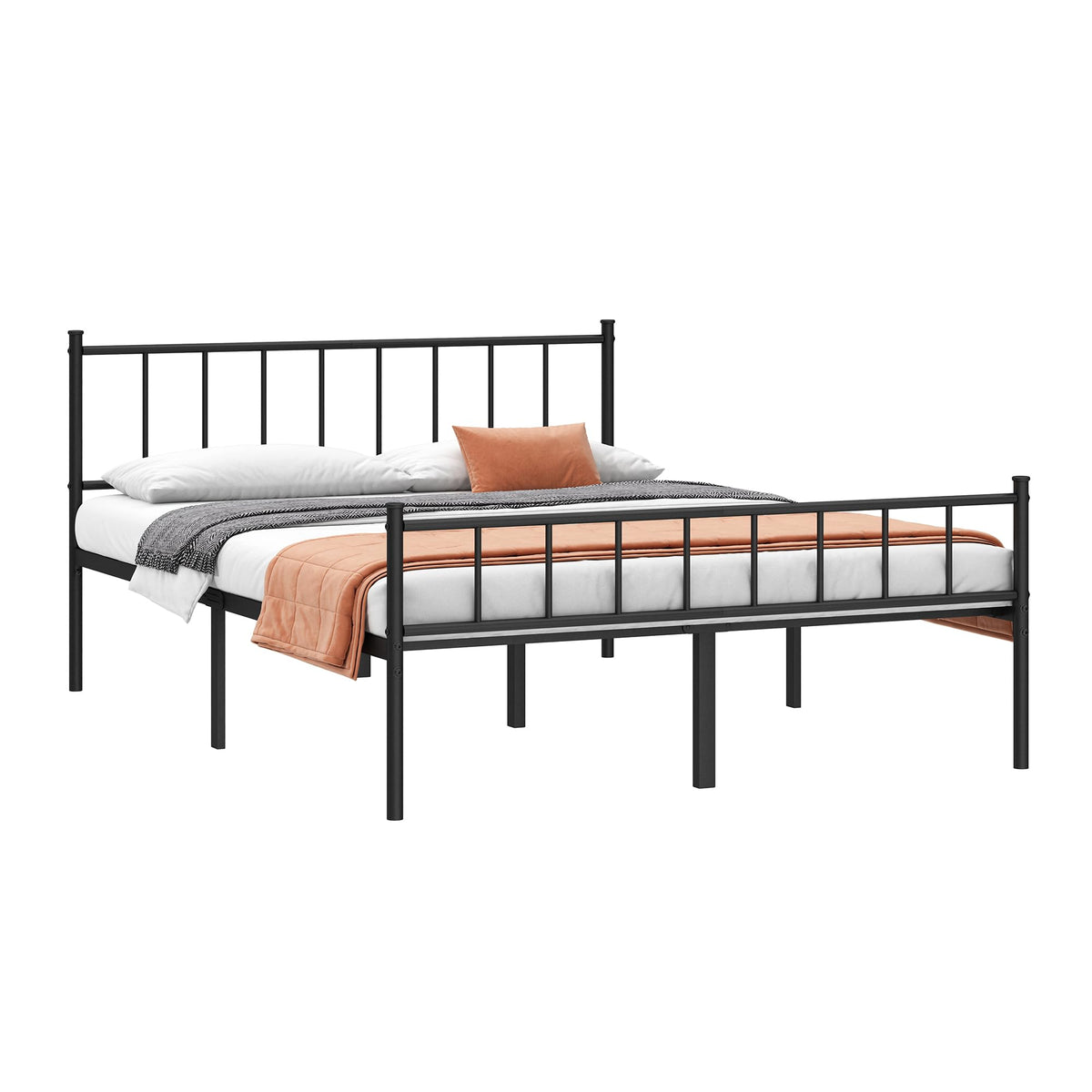 Queen Metal Bed Frame with Steel Slat Support M203820