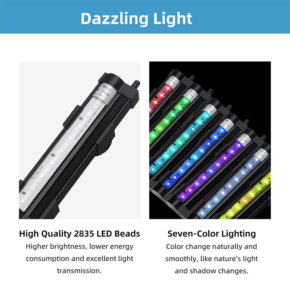 6 Inch IP68 Waterproof Color Changing Submersible Aquarium Light V91774