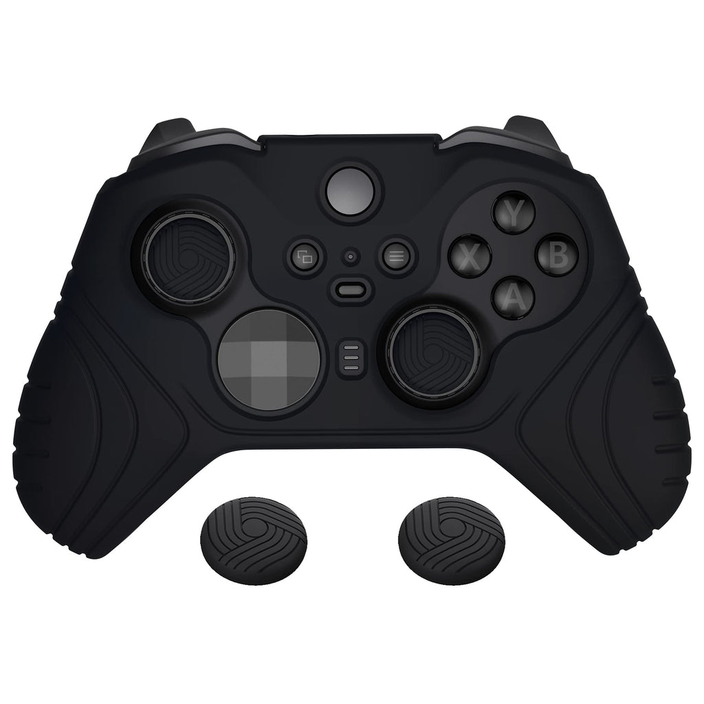 Anti Slip Silicone Case Cover for Xbox Elite Wireless Controller Series 2 with Thumb Grip Caps - Black A127