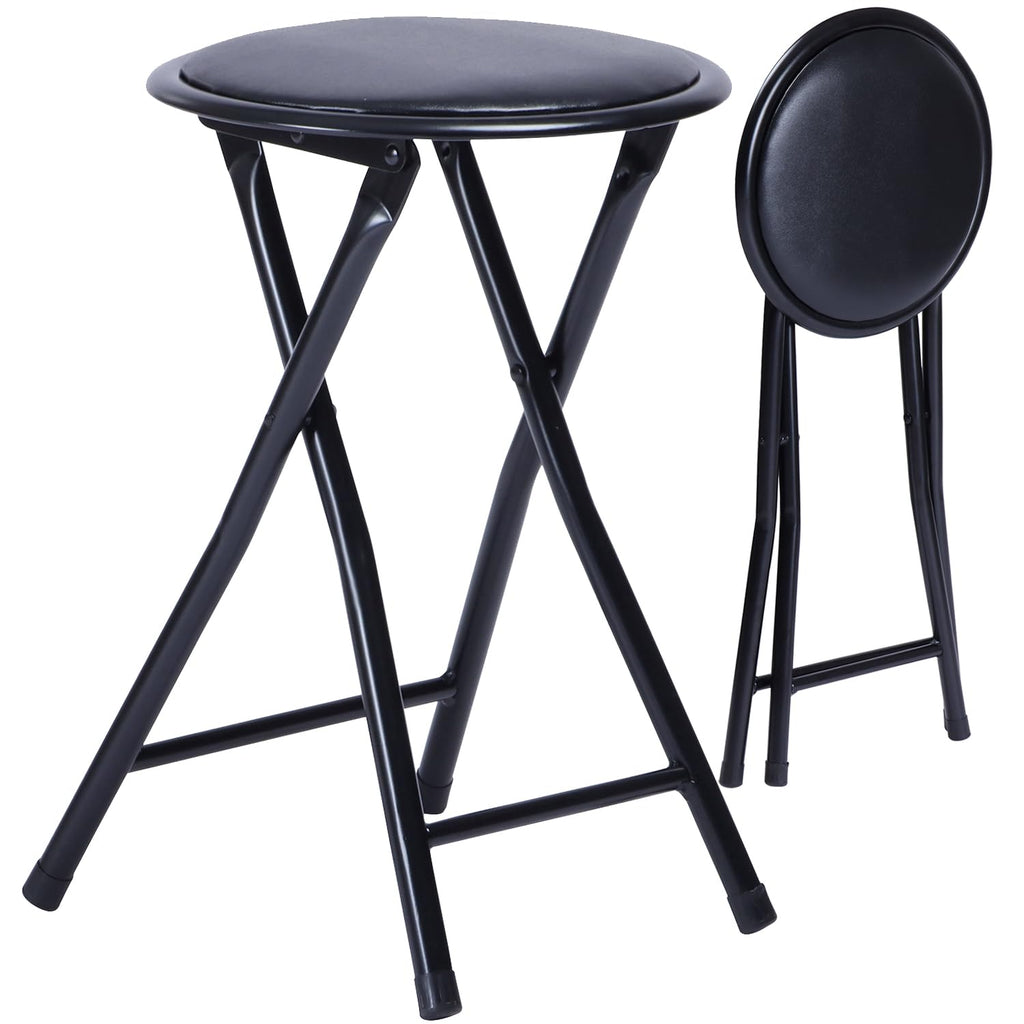 Black 18-Inch Folding Stool B174