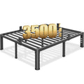 Queen Bed Frame with Headboard Hole and Steel Slats Support N8980