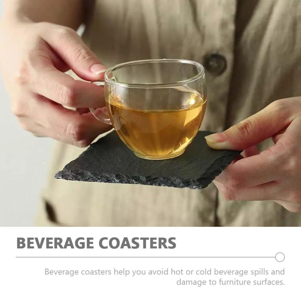 Natural Stone Coasters Set 12pcs with Non Slip Bottom Y614808
