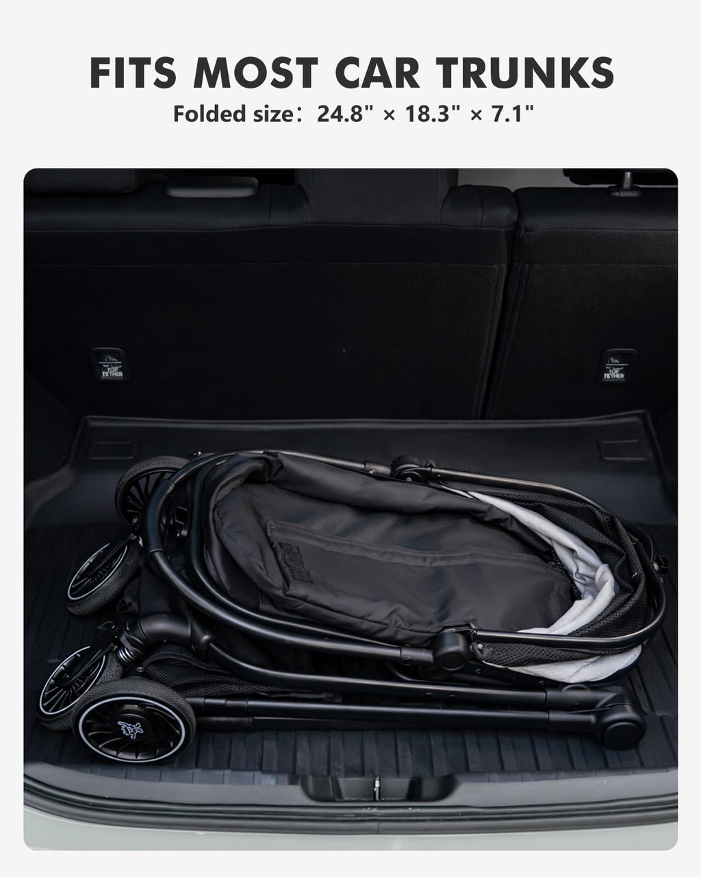 Black Foldable Pet Stroller with Detachable Carrier W51066