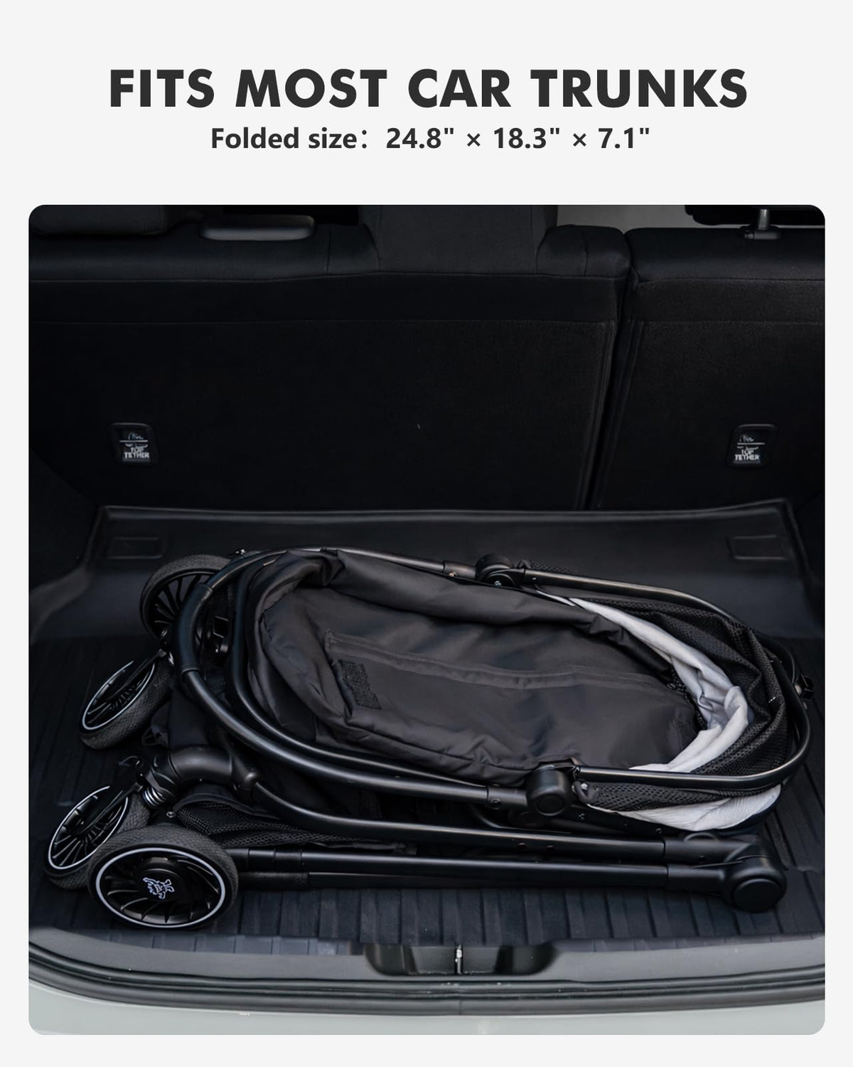 Black Foldable Pet Stroller with Detachable Carrier W51066
